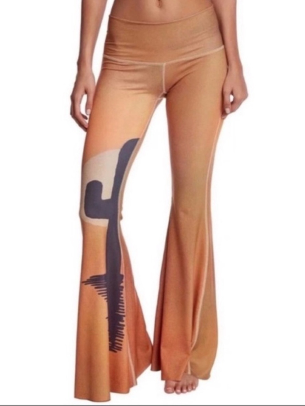 Teeki Orange and Black Flare Pants